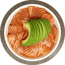 Chriashi salmon avocat