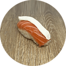 Sushi salmon cheese
