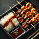 Box mix brochette + riz et sauce
