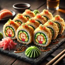 Rainbow roll rain tempura 6 pièces
