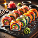 Rainbow roll rain fish 6 pièces