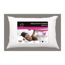 Soleil d'ocre oreiller confort anti-acarien - polyester - 50x70 cm - blanc