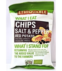 Chips poivre et sel de pomme de terre rouge 40 g - bio & équitable