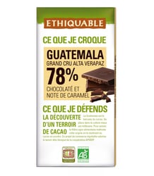 Mini tablettes chocolat noir 78% guatémala bio & équitable