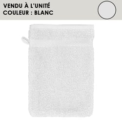 Gant de toilette gamme 500gr blanc - 15x21cm - cedoo