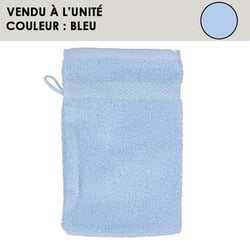 Gant de toilette gamme 500gr bleu - 15x21cm - cedoo