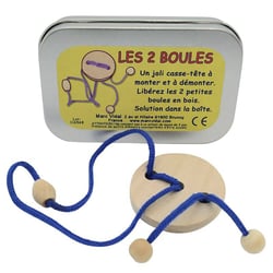 Casse-tête en bois - les 2 billes - marc vidal