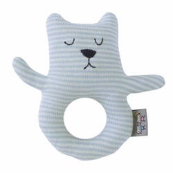 Hochet bébé en coton tricoté, ourson