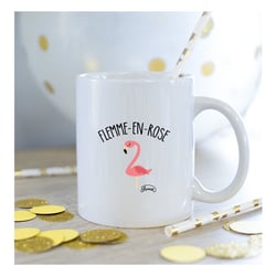 Mug céramique flemme en rose