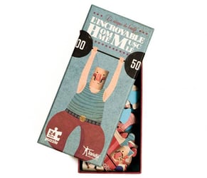 Londji mini puzzle - incroyable homme musclé | carton | dès 3 ans | moment convivial | concentration et repérage spatial
