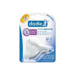 Dodie tétines rondes 3 vitesses débit 3 +6 mois