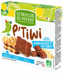 Biscuits p'tiwi au chocolat au lait bio & équitable