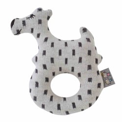 Hochet bébé en coton tricoté , chien scotty
