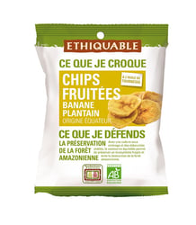 Chips fruitées banane plantain bio & équitable