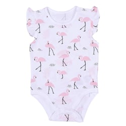 Body bébé sans manches en coton bio, flamants roses
