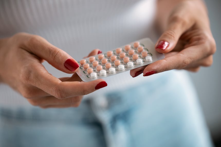 Une plaquette de pilules contraceptives